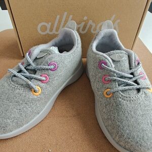 Allbirds Kids Wool Runners - Gray with Multicolor Accents